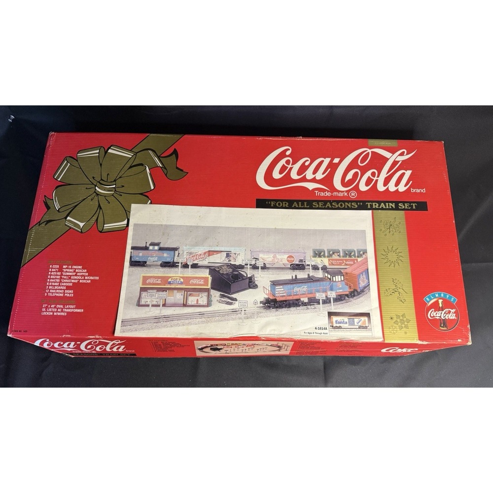 K-Line 1996 The Coca Cola Train Set For All Seasons k-1614A 0-27 Gauge